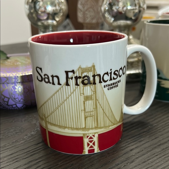 Starbucks San Francisco been there Series Red and Gold Dining Mug - Picture 1 of 5